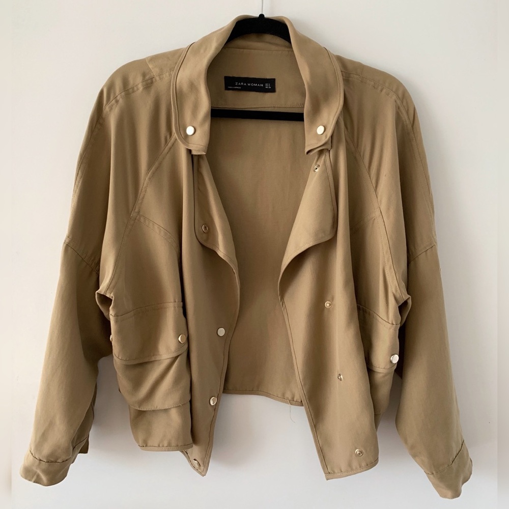 Zara Oversized Safari Crop Jacket